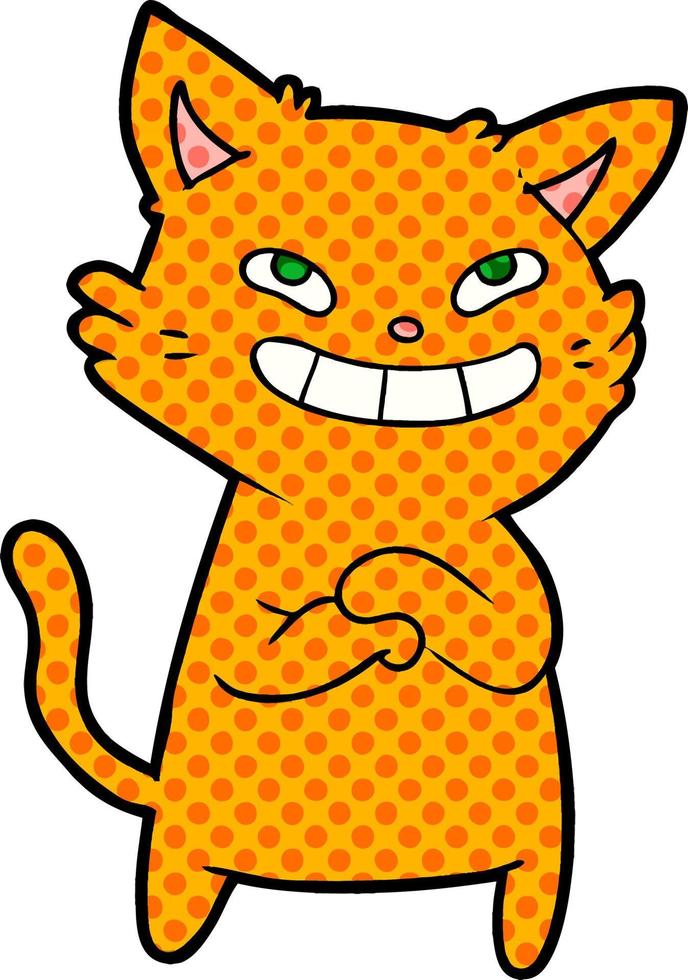 Vector cat character in cartoon style