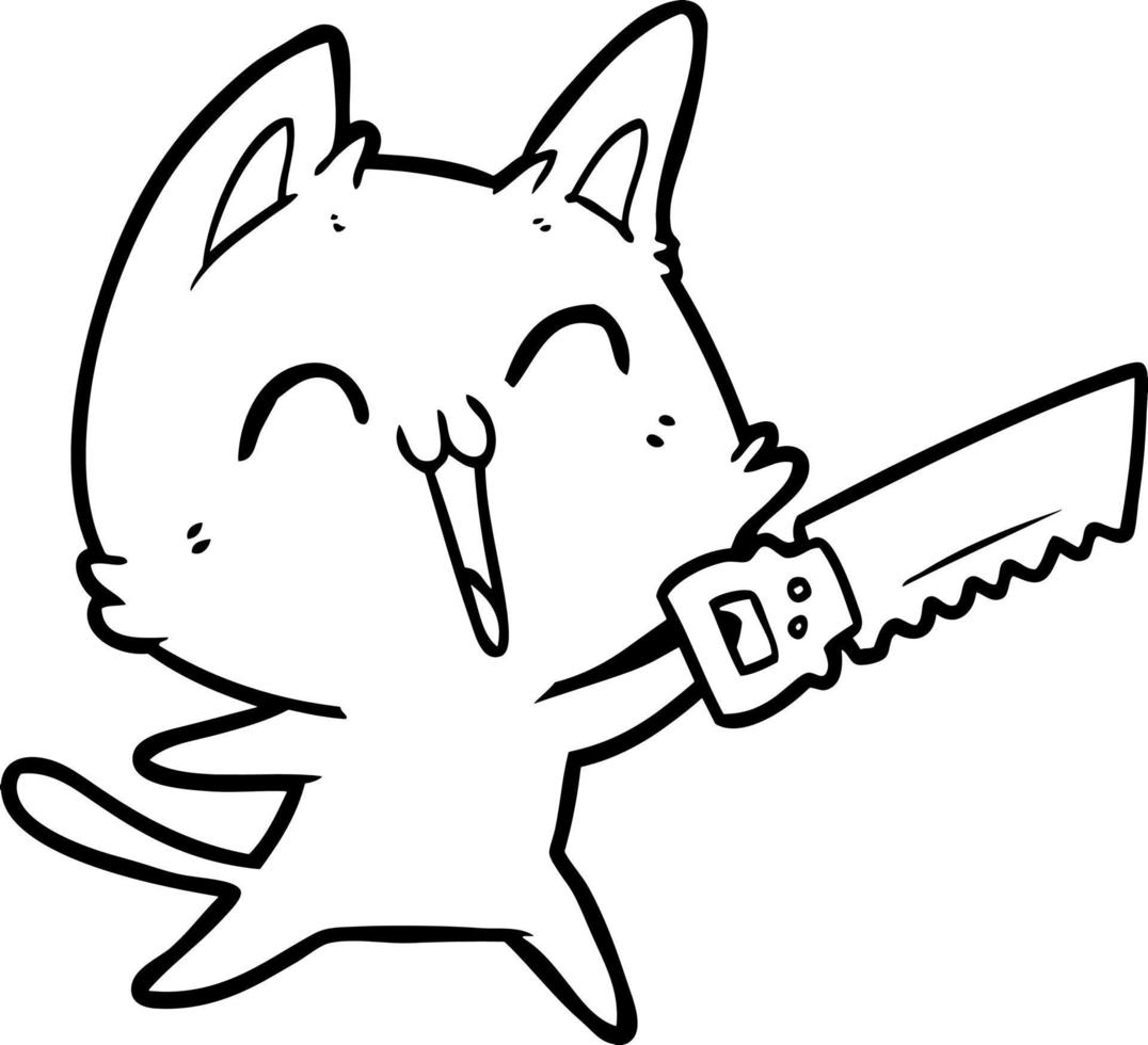 Vector cat character in cartoon style