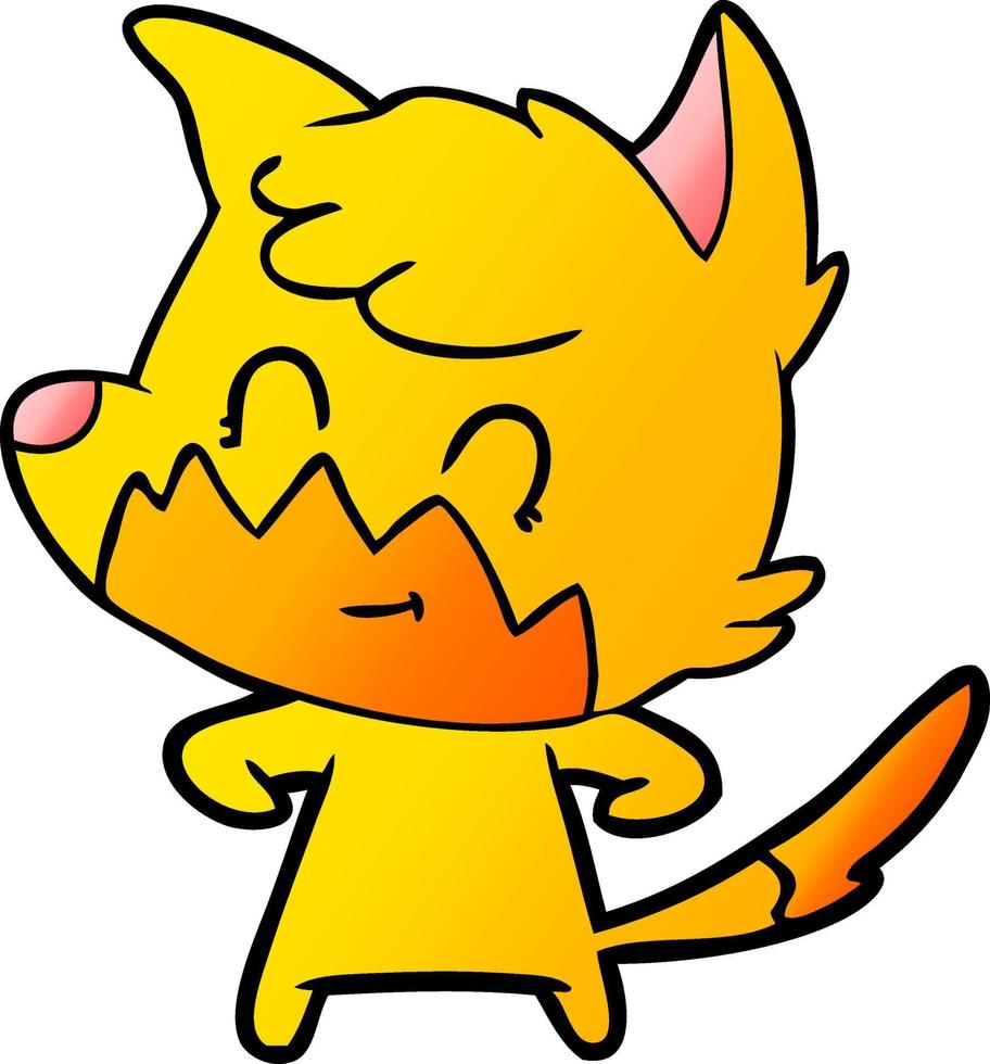Vector fox character in cartoon style