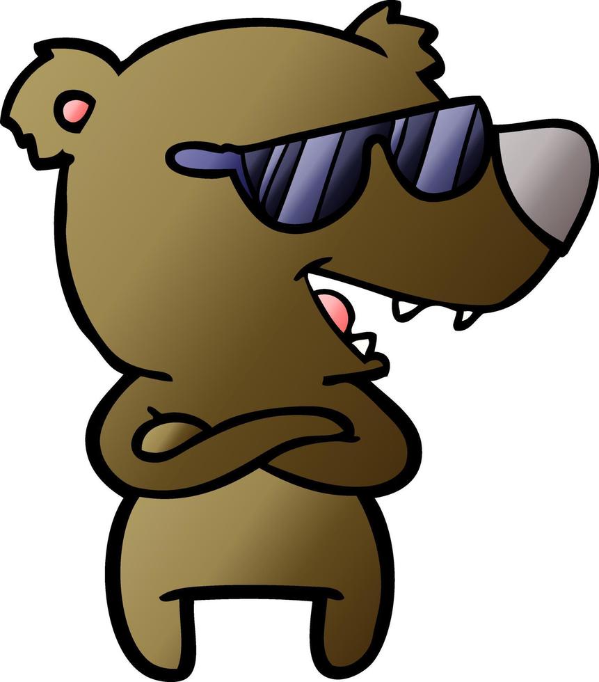 Vector bear character in cartoon style