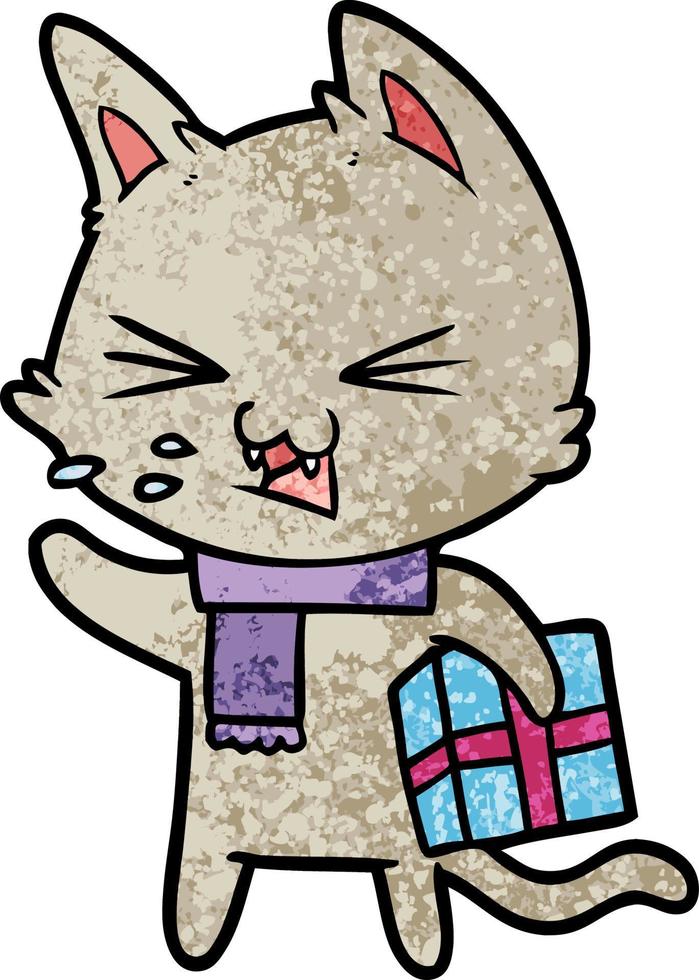 Vector cat character in cartoon style