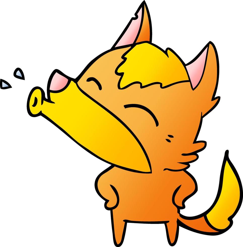 Vector fox character in cartoon style