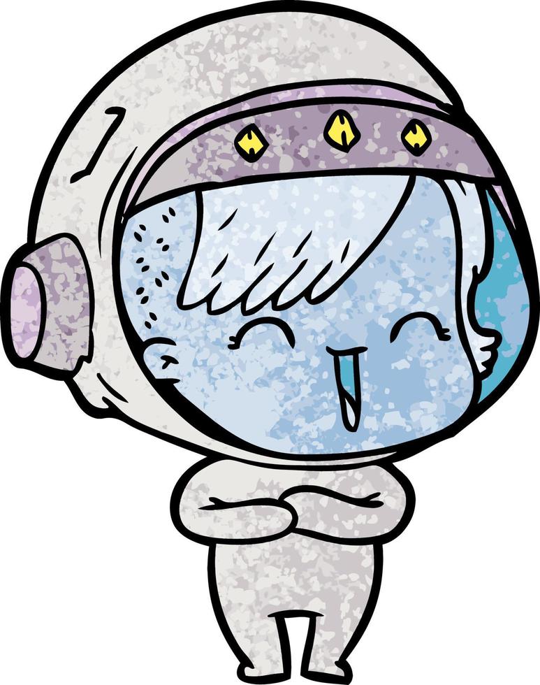 Vector astronaut character in cartoon style