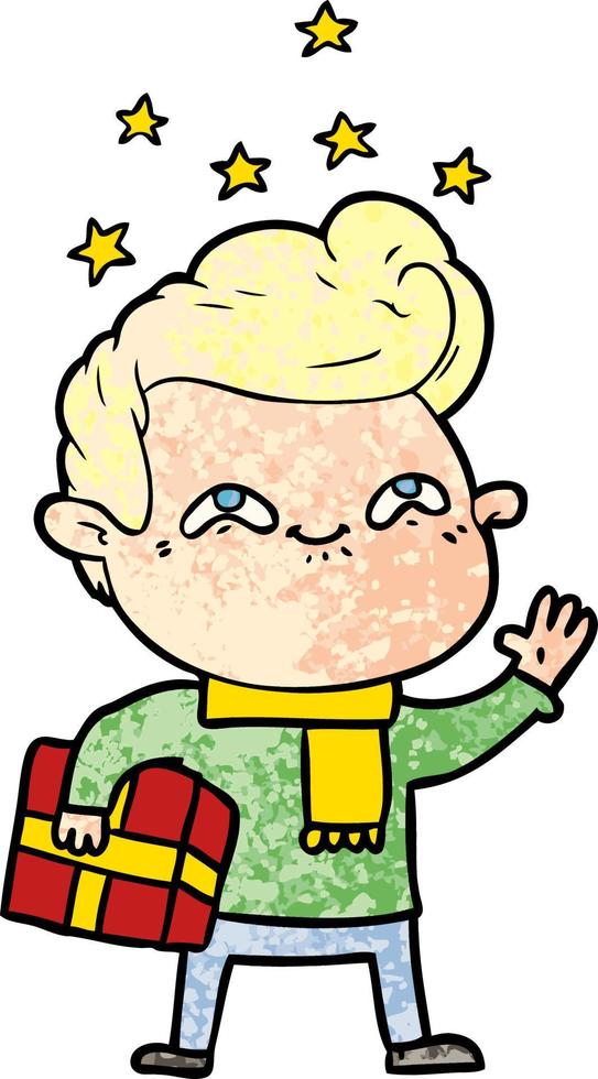 Vector boy character in cartoon style