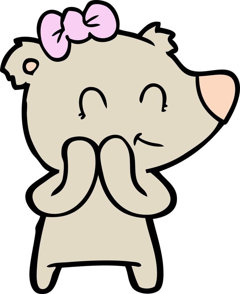 Vector polar bear character in cartoon style