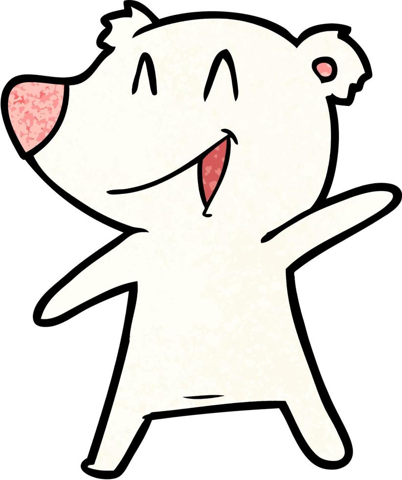 Vector polar bear character in cartoon style