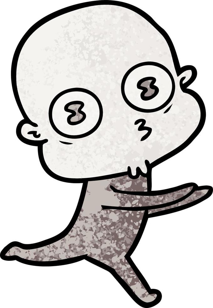 Vector alien character in cartoon style