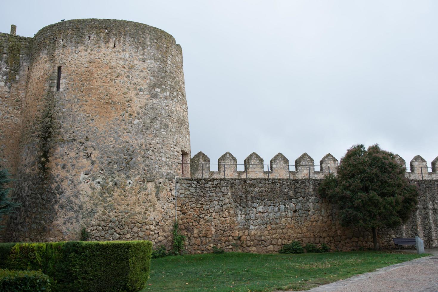 Beautiful stone fort and tower in Uruena, Valladolid photo