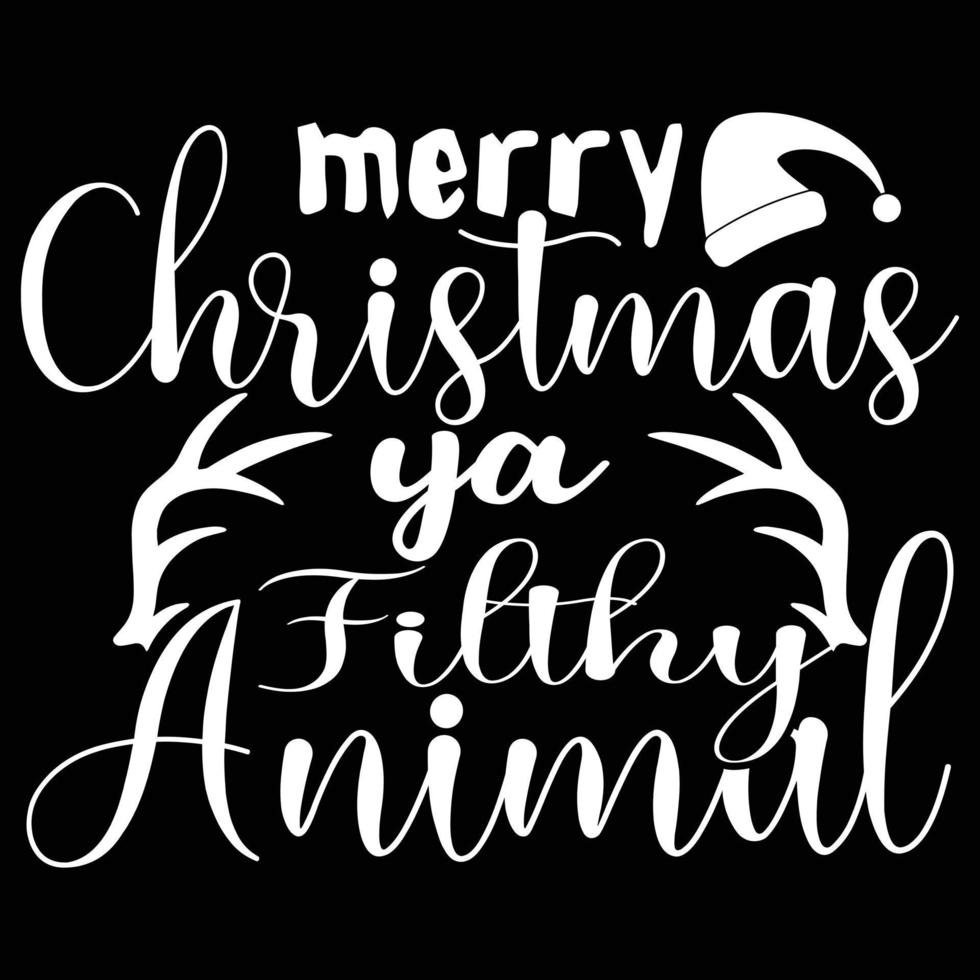 Merry Christmas T-shirt design vector