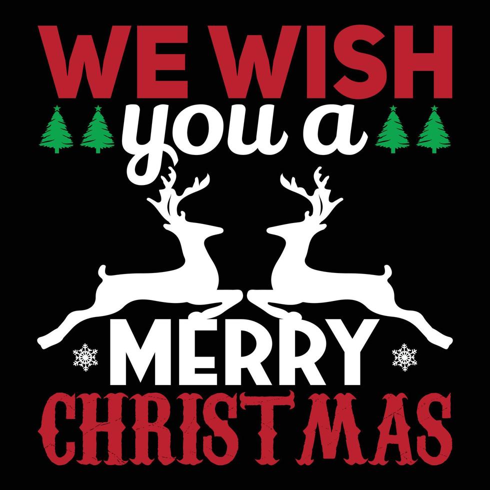 Happy Merry Christmas T shirt design vector