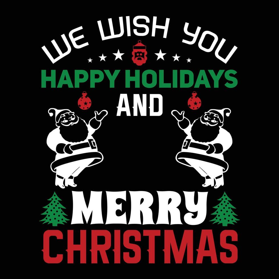 Happy Merry Christmas T shirt design vector
