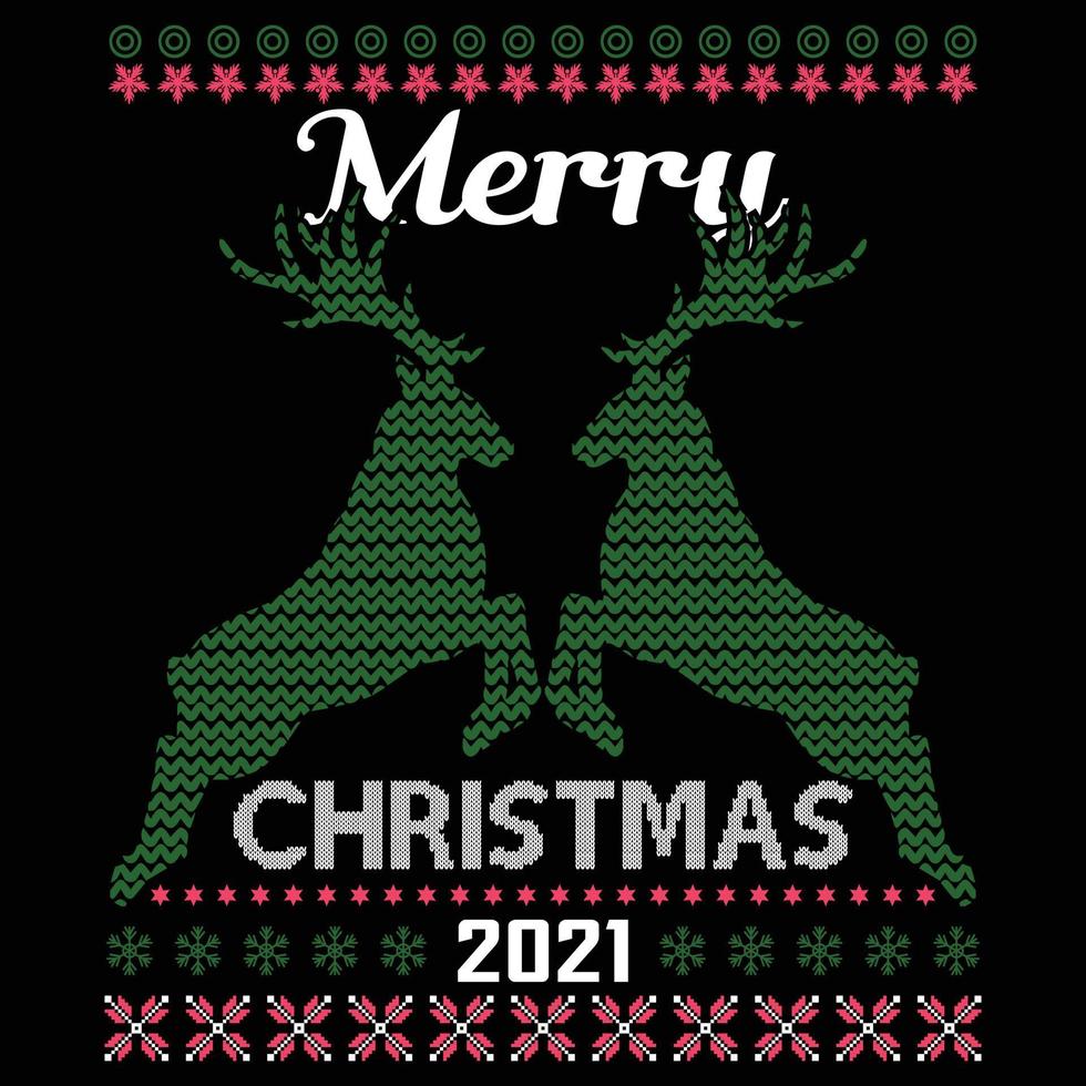 Happy Merry Christmas T shirt design vector