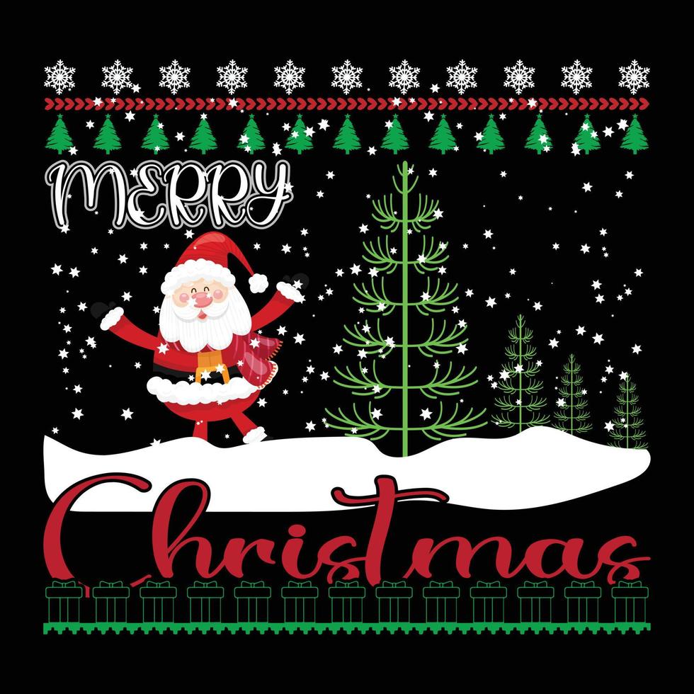 Happy Merry Christmas T shirt design vector