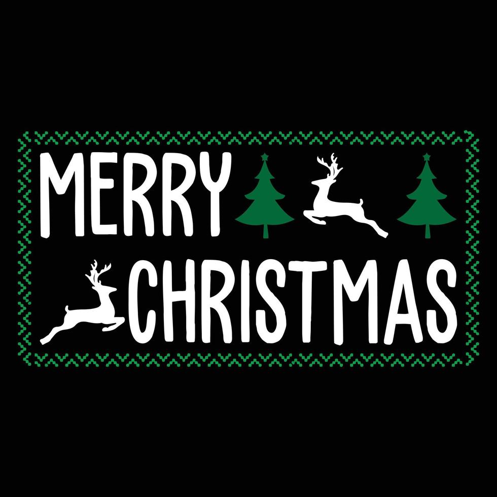 Happy Merry Christmas T shirt design vector