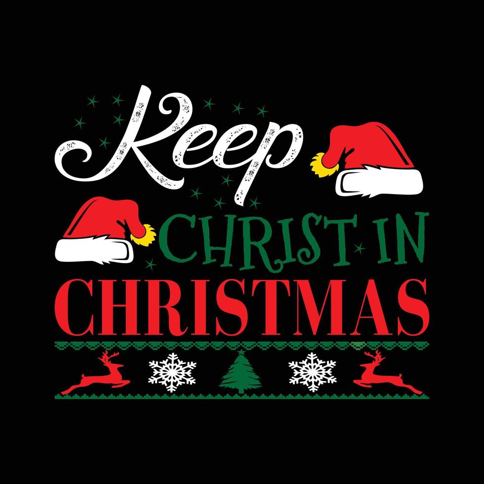 Happy Merry Christmas T shirt design vector
