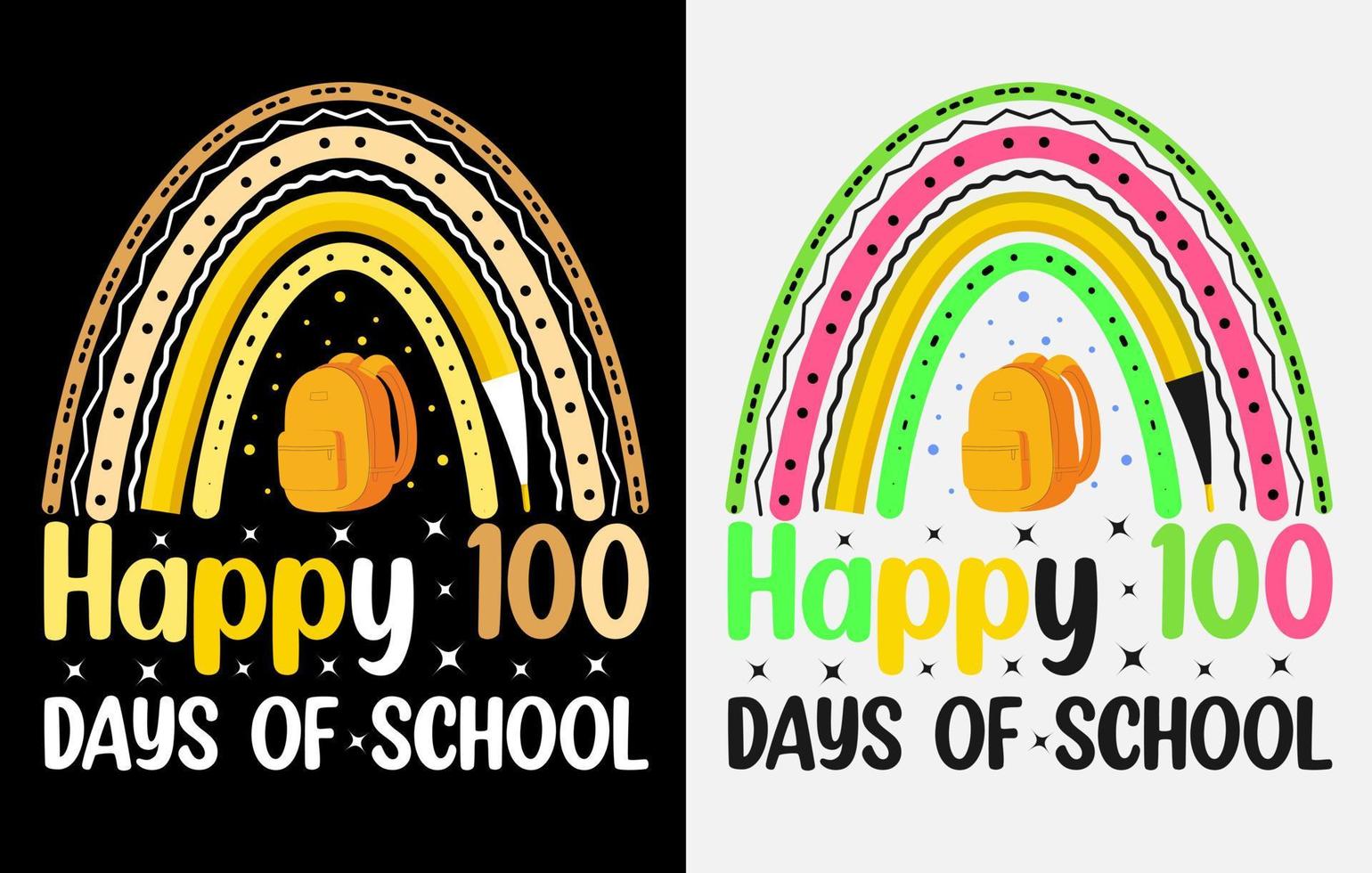 100th days of school t shirt , hundred days t shirt design set vector