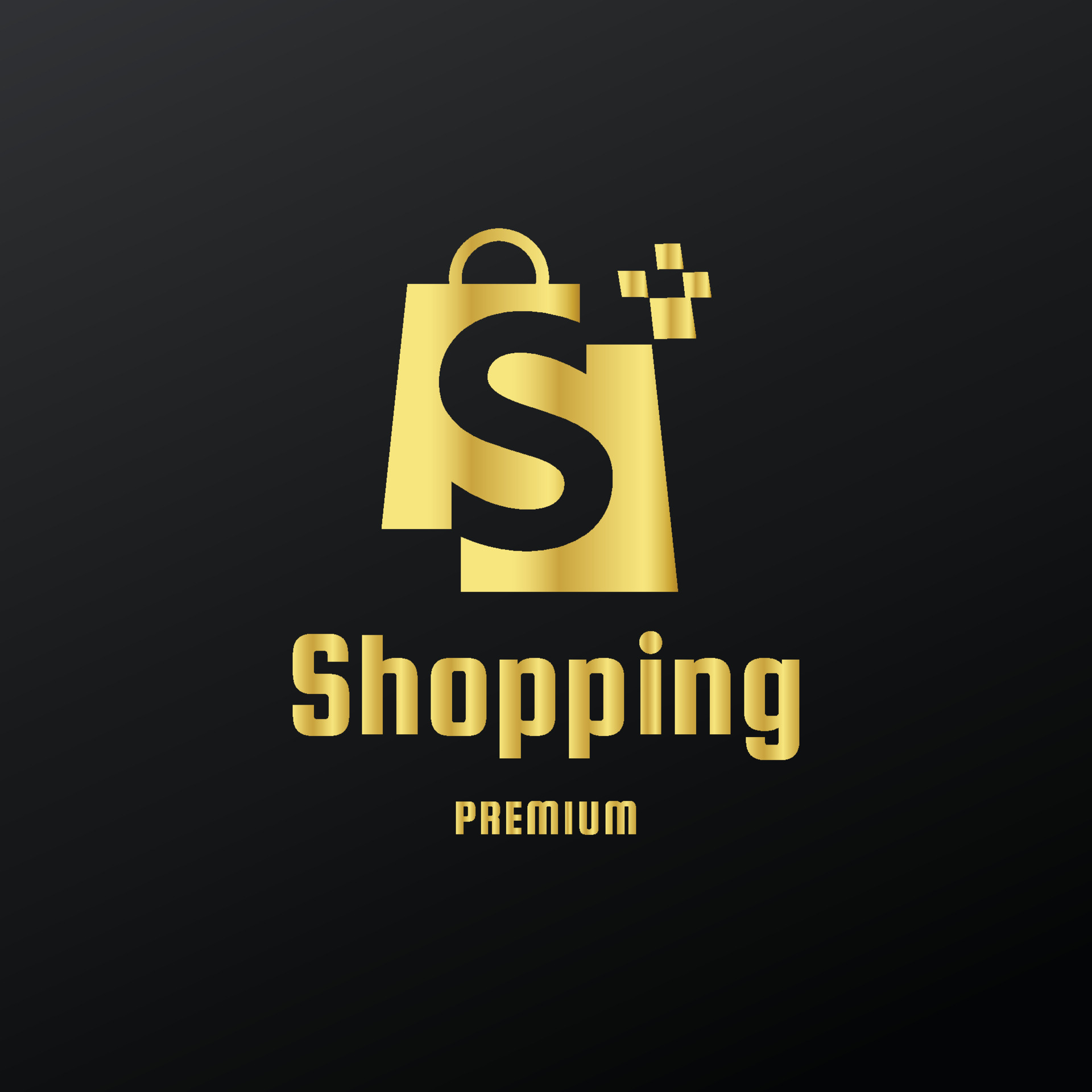 Golden Beauty Luxury Bag Logo Elegant Minimalist Shopping Logo Design