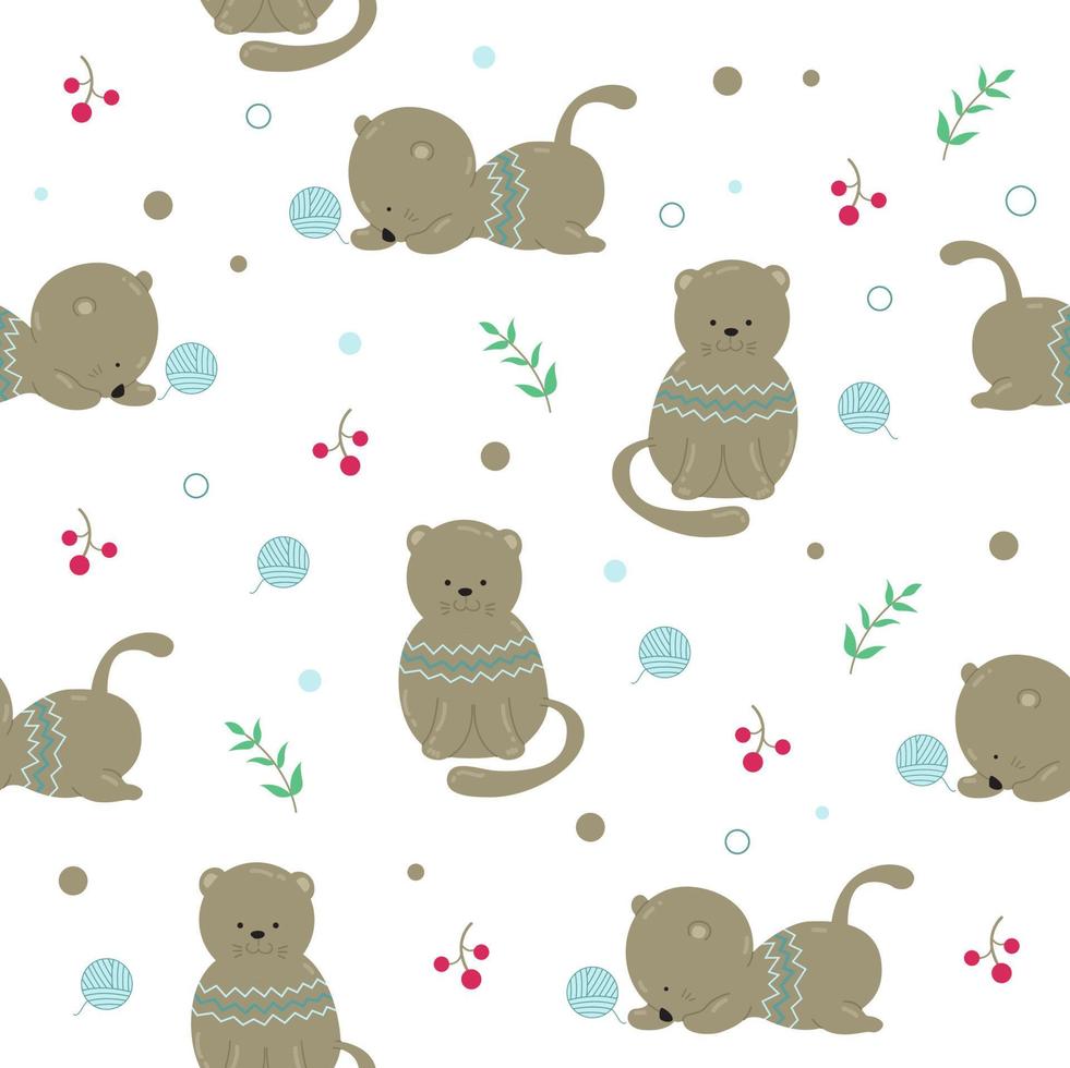 Cute Animal Pattern. Premium Vector. vector