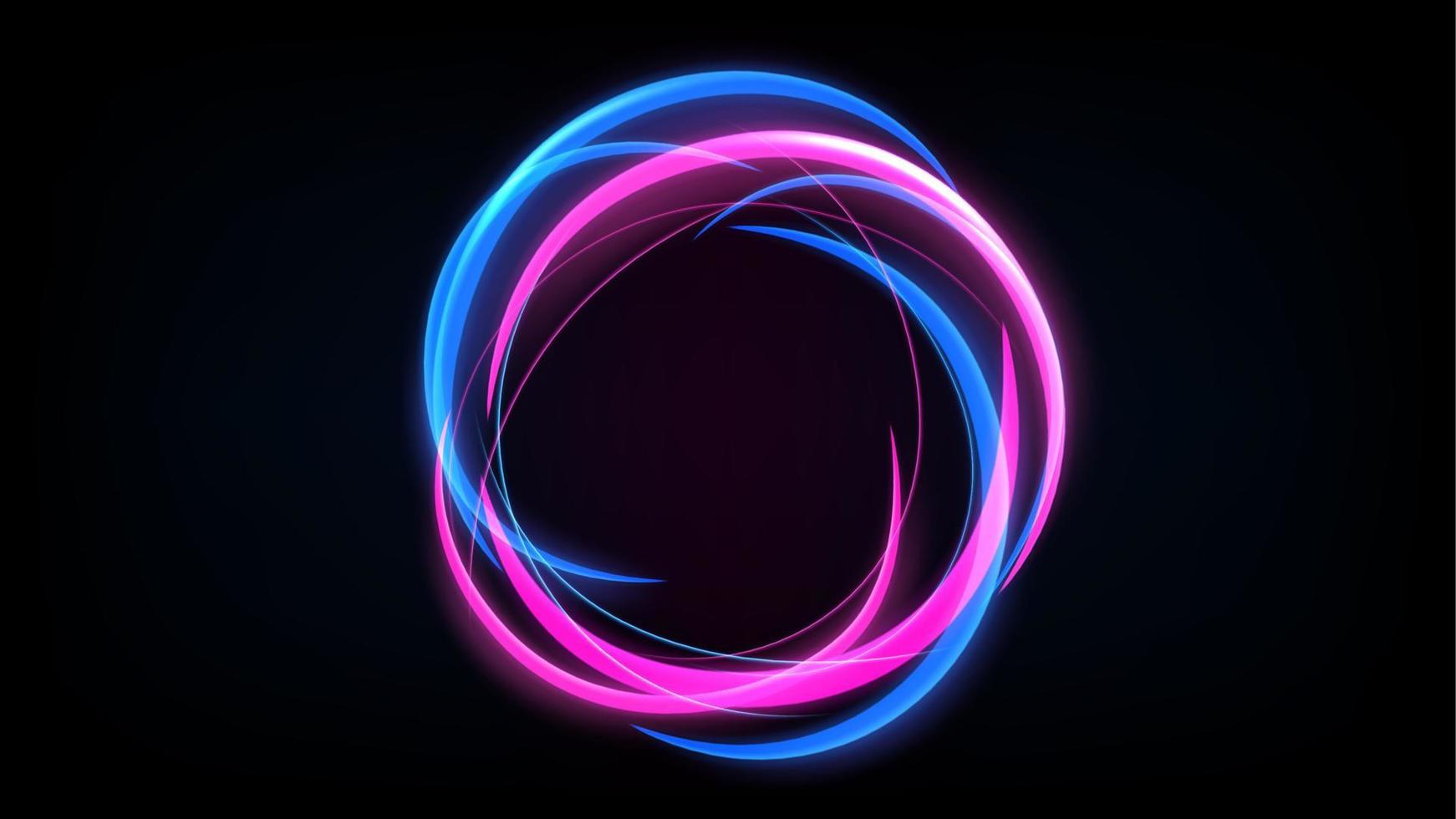 Abstract Multicolor Ring Line of Light Background. Widescreen Illustration vector