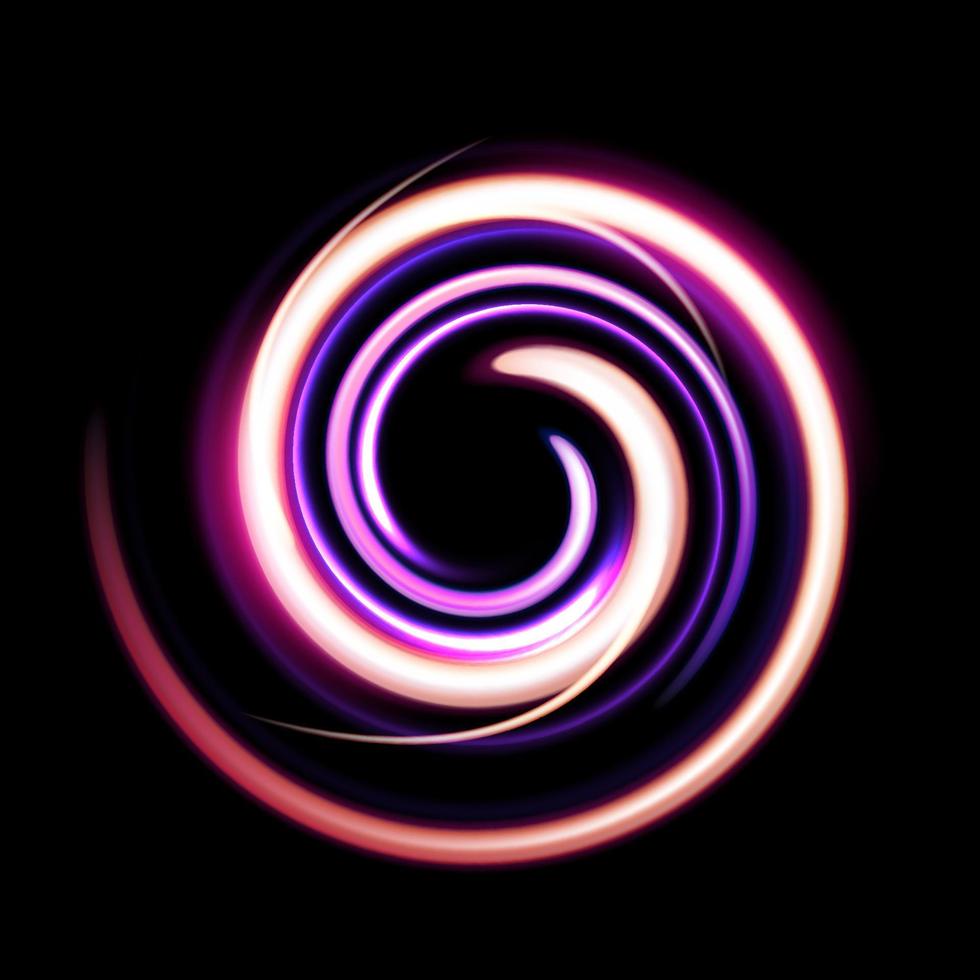 Rotating Multicolor Swirl Lights, isolated and easy to edit. Vector Illustration