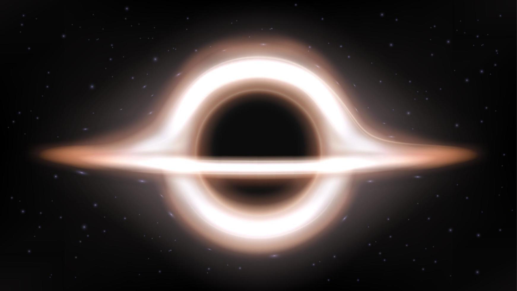 Gargantua Black Hole, Space Concept. Vector Illustration
