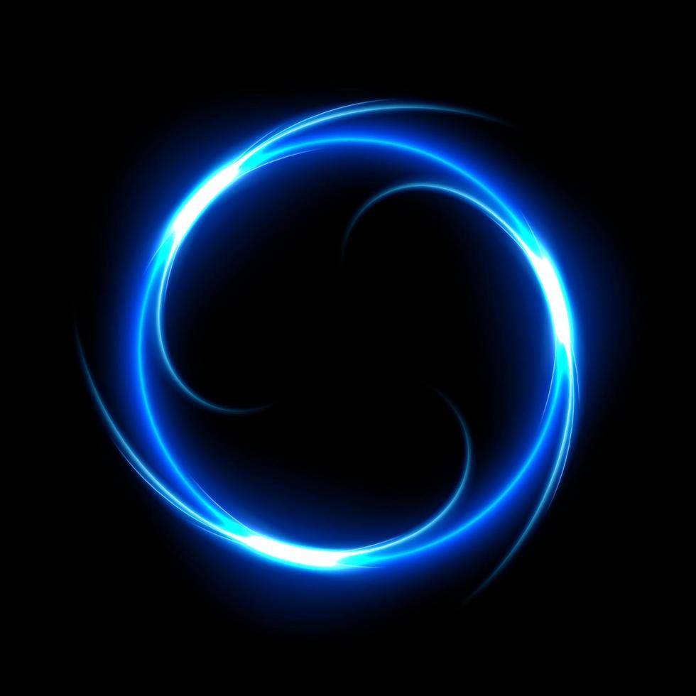 Abstract Blue Ring Line of Light Background. Vector Illustration