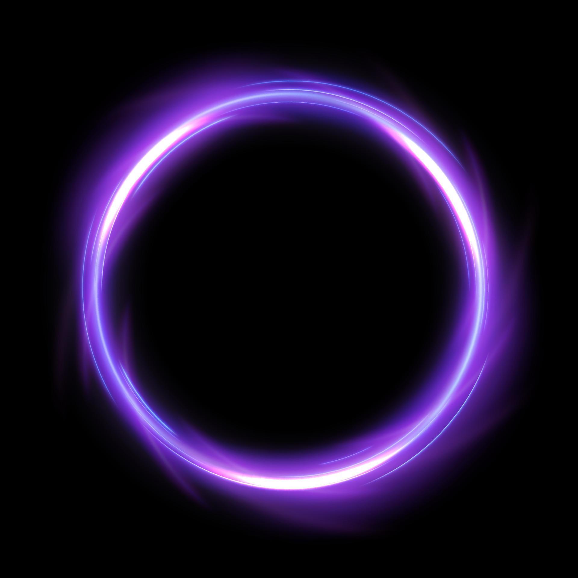 Abstract Glowing Circle, Elegant Illuminated Light ring. Vector ...