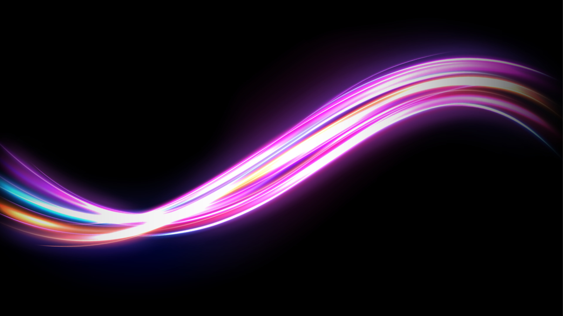 Colorful Light Trails, Long Time Exposure Motion Blur Effect. Vector Illustration 13964360