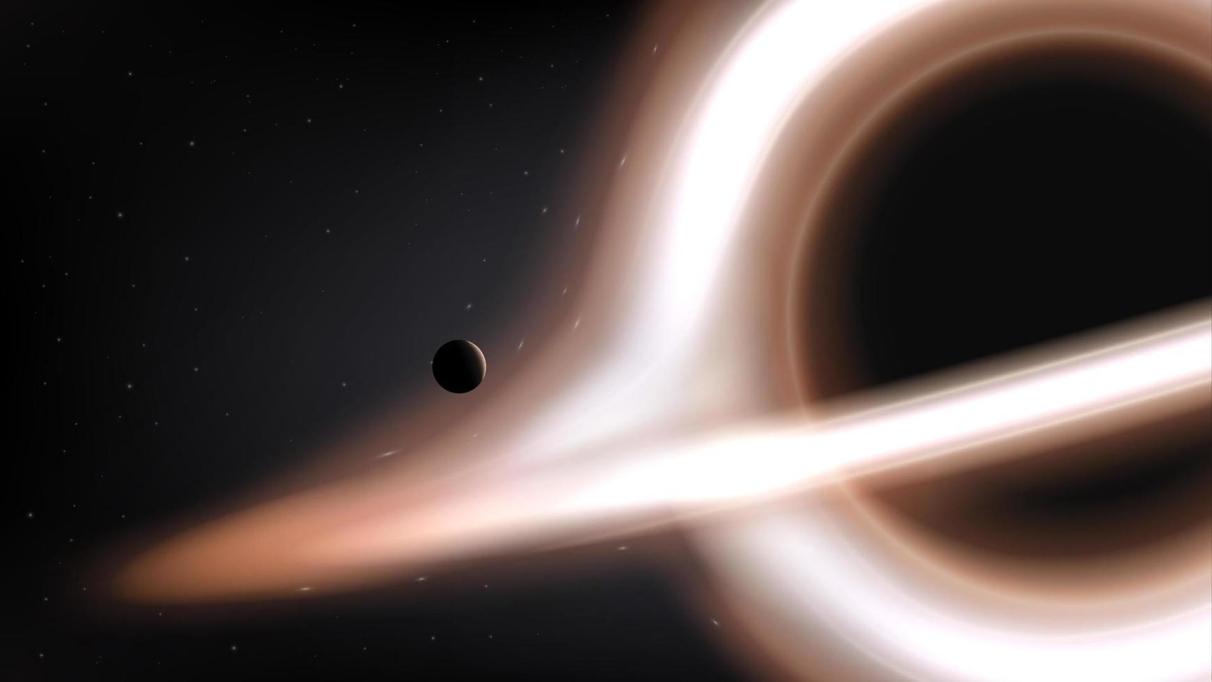 Gargantua Black Hole, Space Concept. Vector Illustration