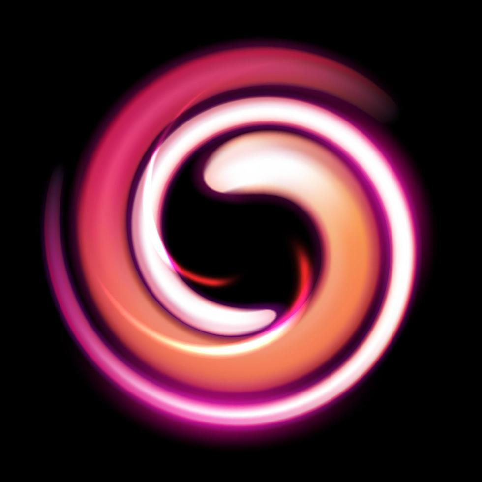 Rotating Multicolor Swirl Lights, isolated and easy to edit. Vector Illustration