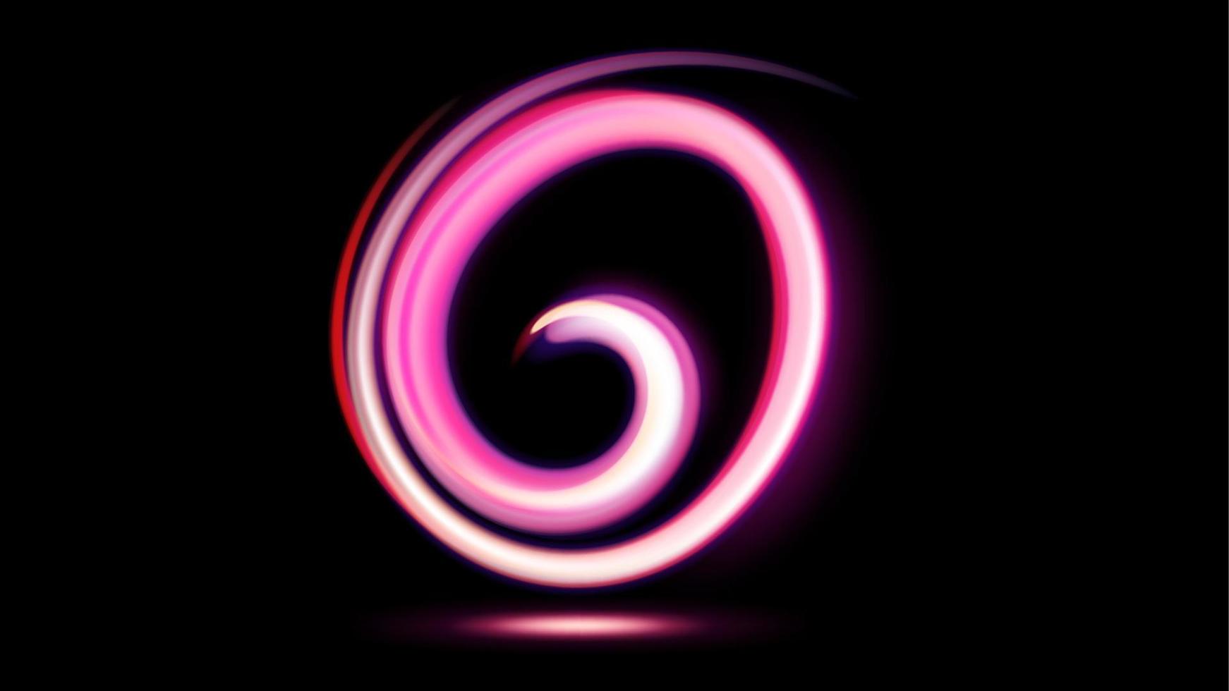 Rotating Multicolor Swirl Lights, isolated and easy to edit. Vector Illustration