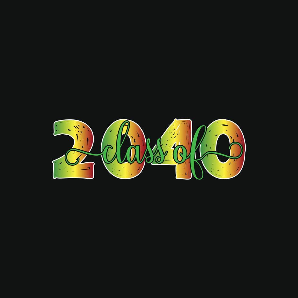 Class Of 2040 vector t-shirt template.  graduation t-shirt design, Vector graphics, Can be used for Print mugs, sticker designs, greeting cards, posters, bags, and t-shirts.