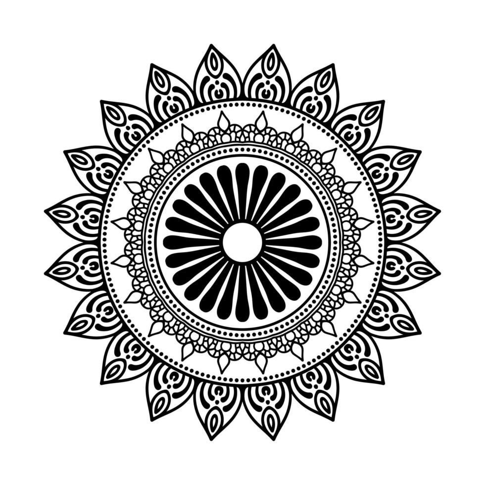 Mandala, Mandala pattern Stencil doodles, Round ornament patterns for Henna, Mehndi, Tattoo, Coloring book page vector