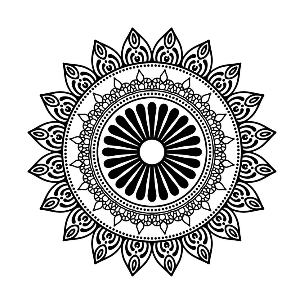 Mandala, Mandala pattern Stencil doodles, Round ornament patterns for Henna, Mehndi, Tattoo, Coloring book page vector