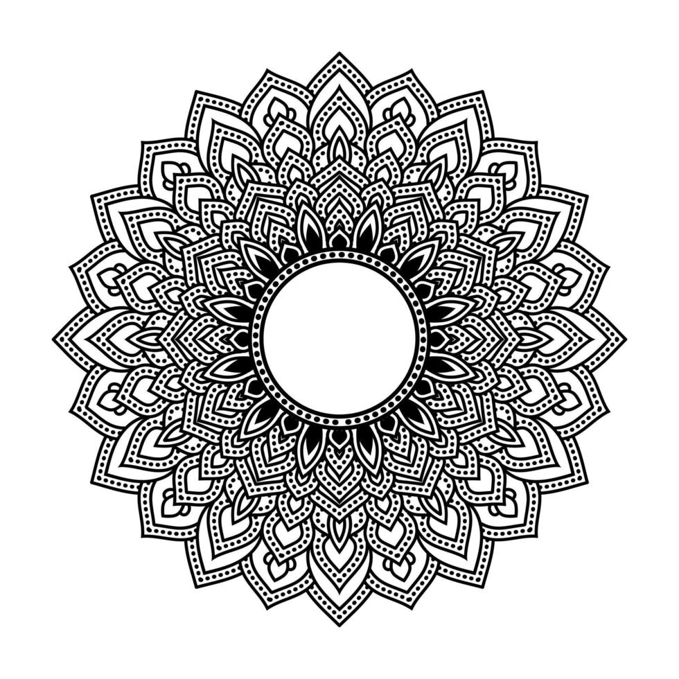 Mandala, Mandala pattern Stencil doodles, Round ornament patterns for Henna, Mehndi, Tattoo, Coloring book page vector