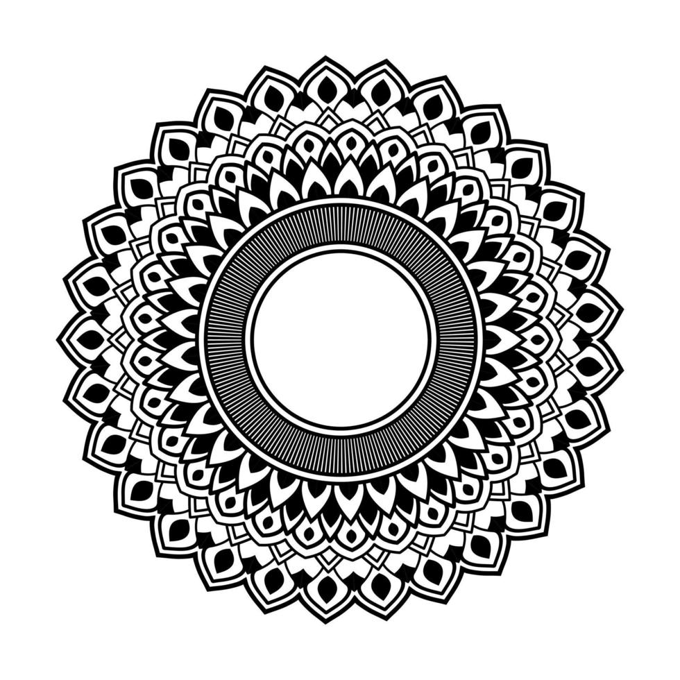 Mandala, Mandala pattern Stencil doodles, Round ornament patterns for Henna, Mehndi, Tattoo, Coloring book page vector