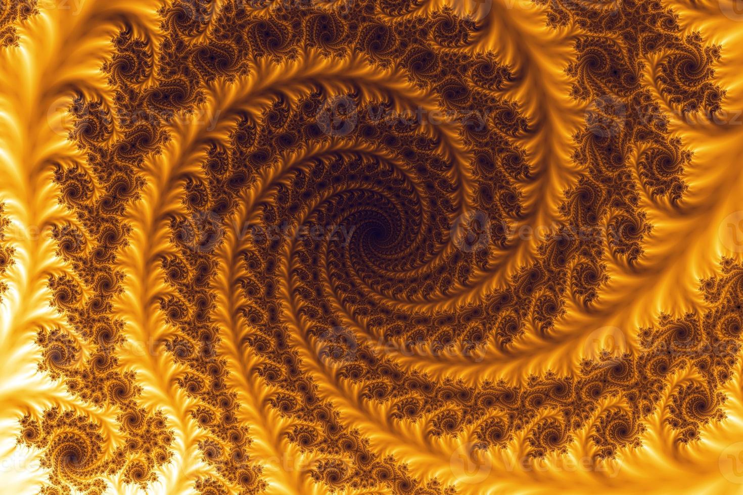 Ilustración 3d de un hermoso zoom en el infinito conjunto matemático mandelbrot fractal. foto