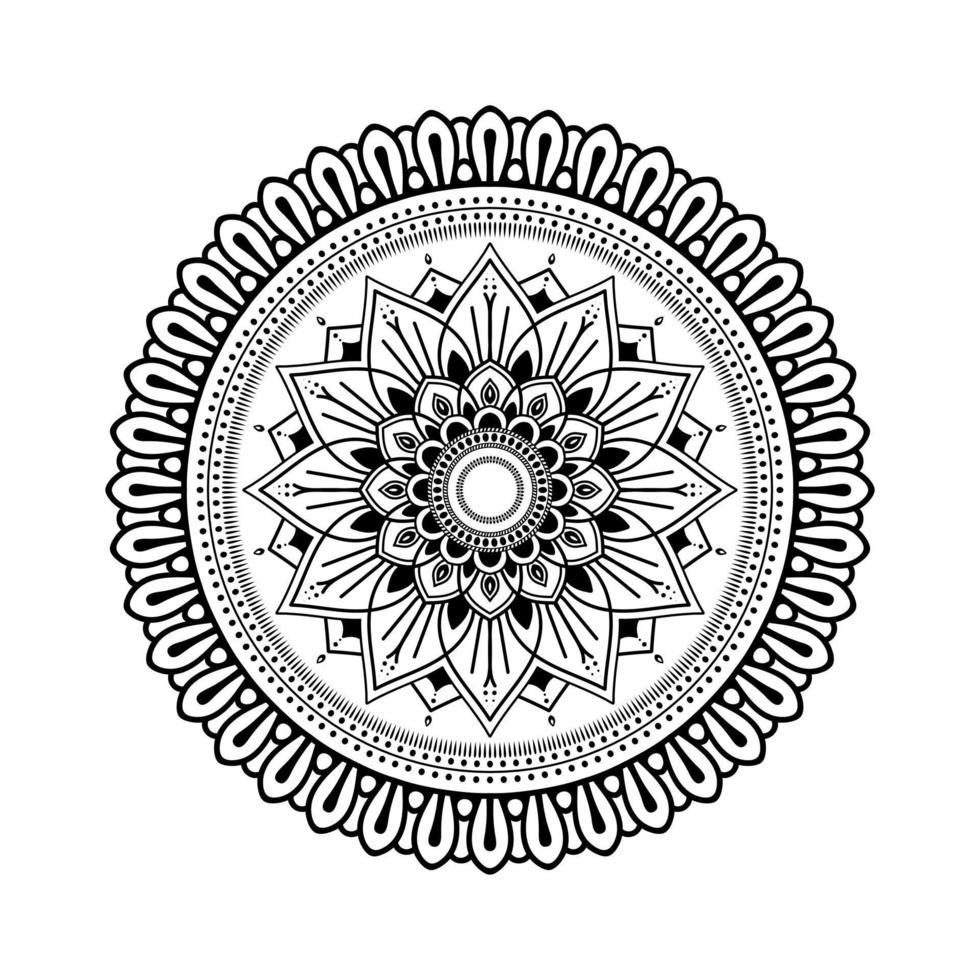 Mandala, Mandala pattern Stencil doodles, Round ornament patterns for Henna, Mehndi, Tattoo, Coloring book page vector