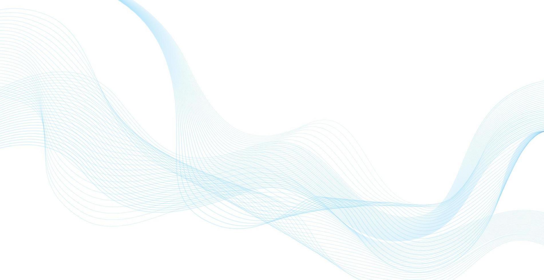 Panoramic colorful abstract stylish multi background with wavy lines - Vector