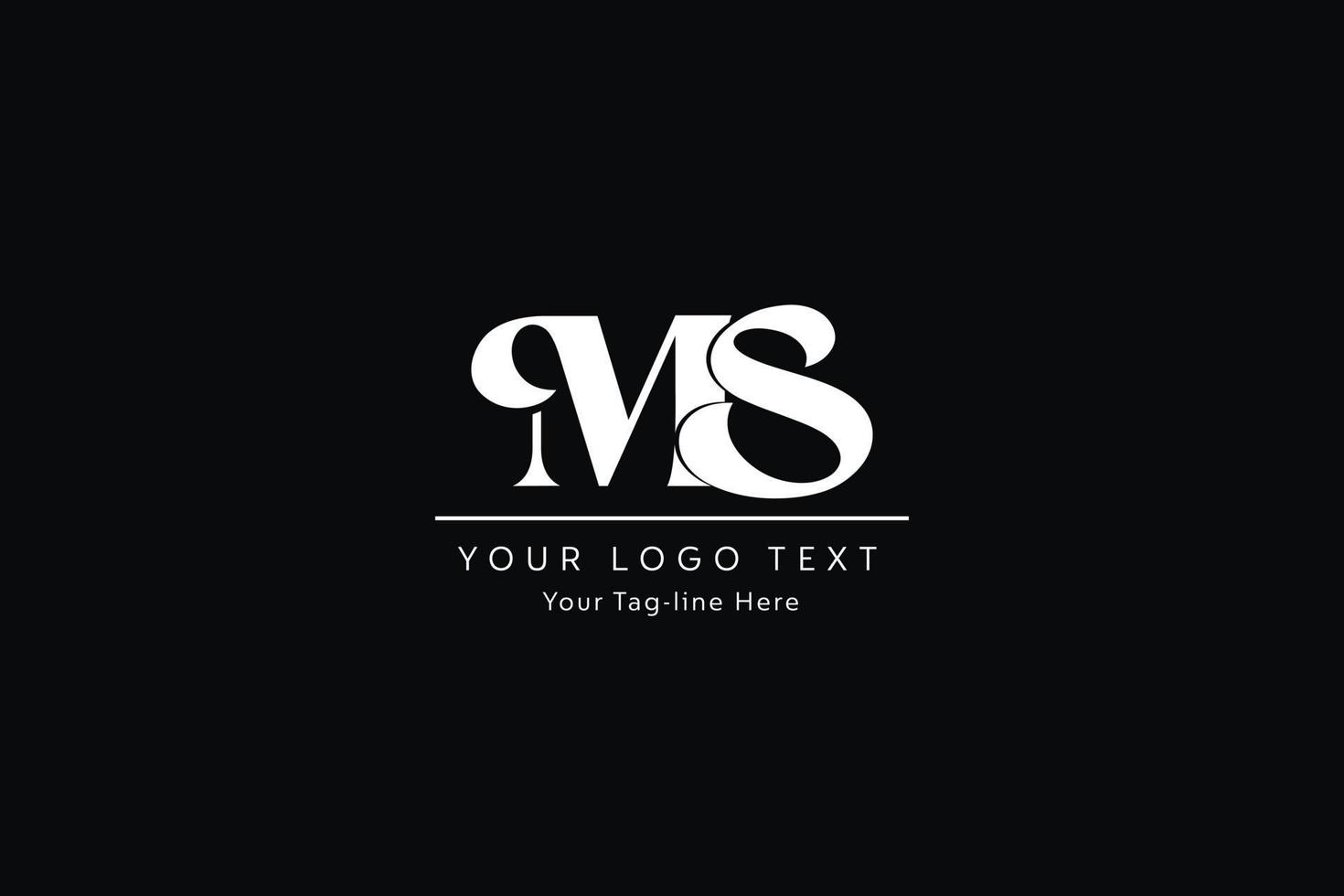 MS Letter Logo Design. Creative Modern S M Letters icon vector Illustration.