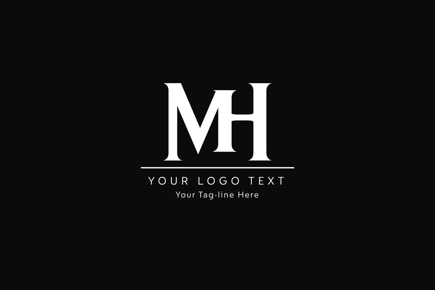 HM Letter Logo Design. Creative Modern H M Letters icon vector Illustration.