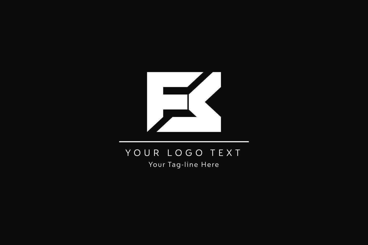 diseño del logotipo de la letra fs. ilustración de vector de icono de letras fs modernas creativas.