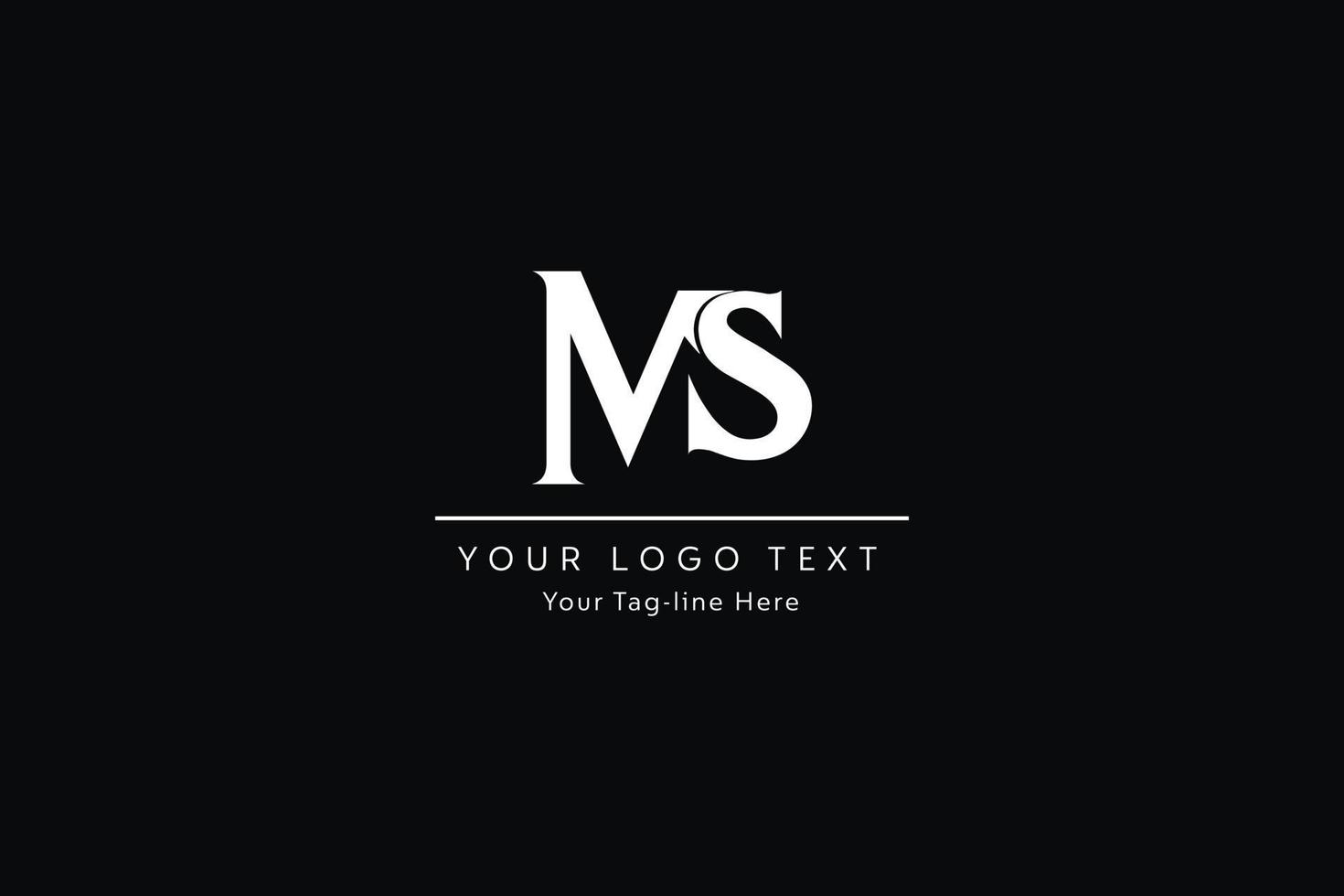 MS Letter Logo Design. Creative Modern S M Letters icon vector Illustration.