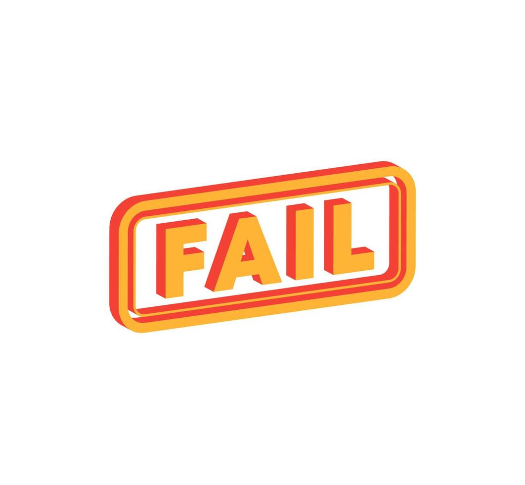 Fail, vector art on white