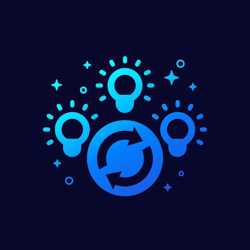 generation ideas icon, vector art