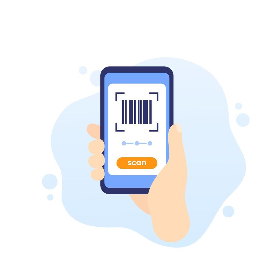 barcode scanning app vector icon