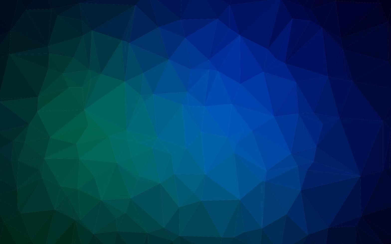 Dark Blue, Green vector shining triangular pattern.