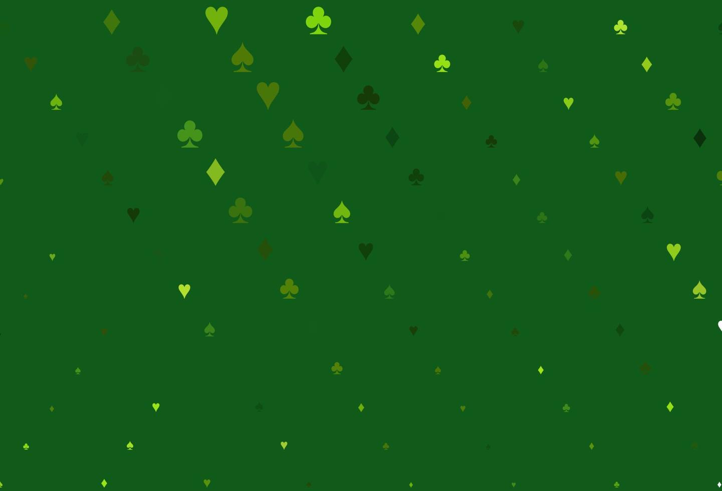 Light Green vector template with poker symbols.