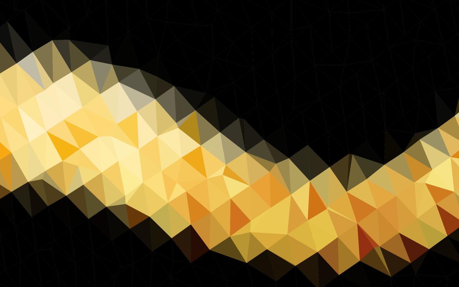 Light Yellow, Orange vector abstract polygonal cover.