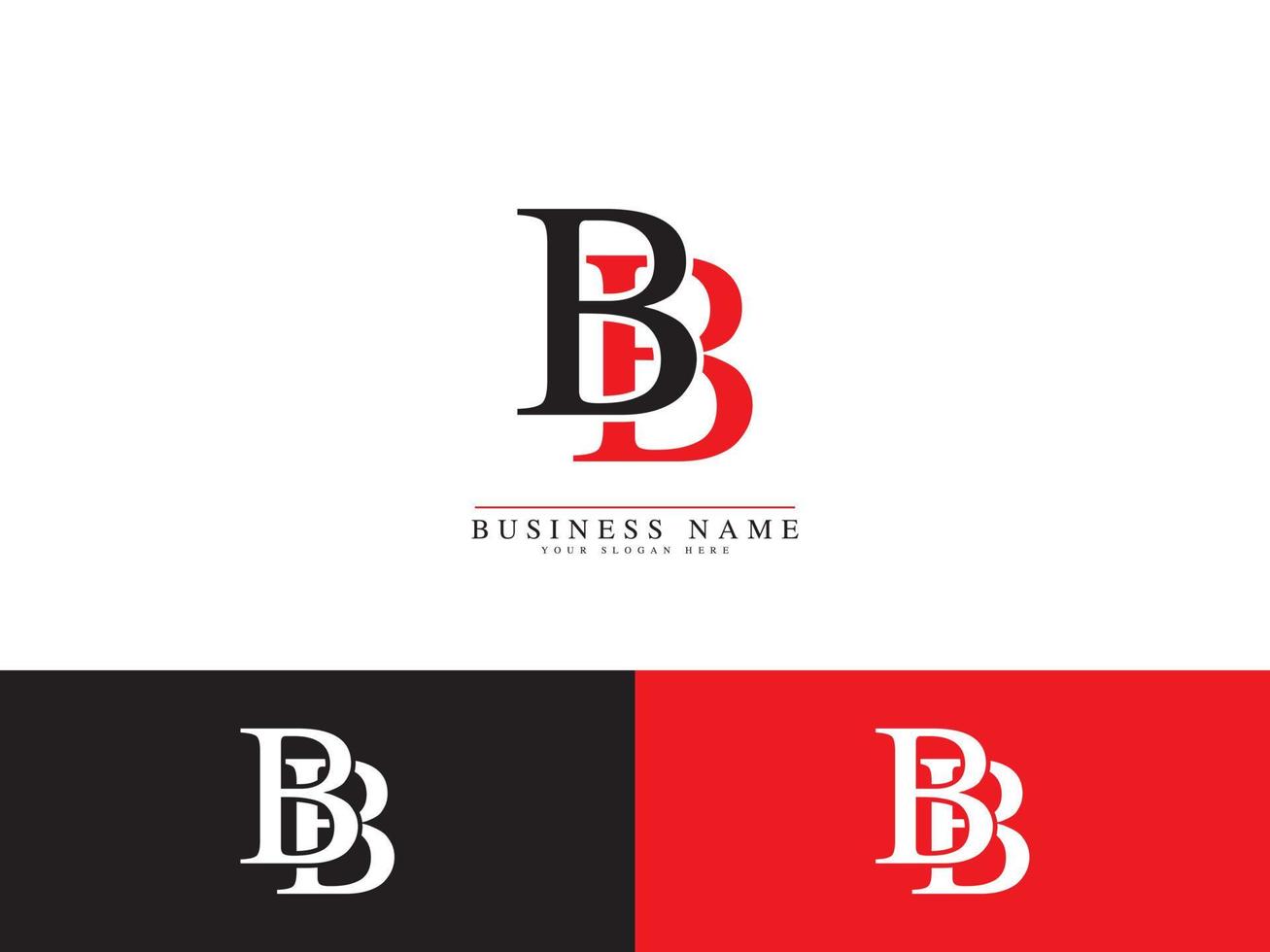 Creative BB b b Logo Letter Vector Stock